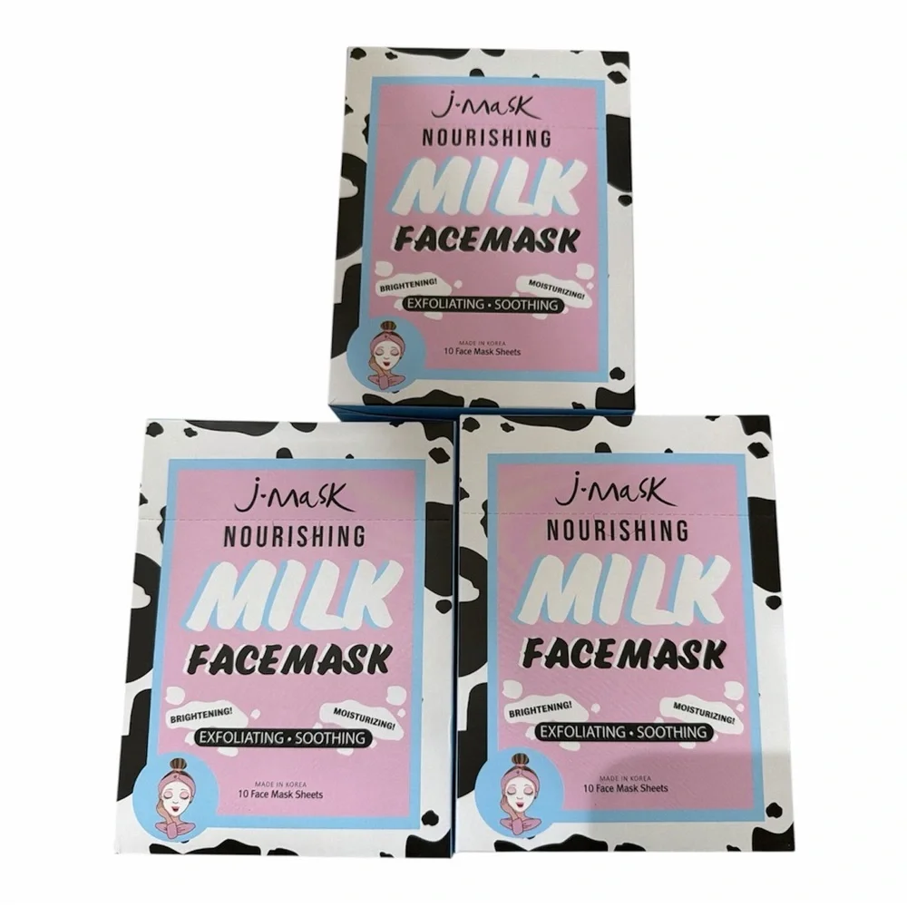 J-Mask Nourishing Milk Face Mask Korean skincare pack of 30 masks